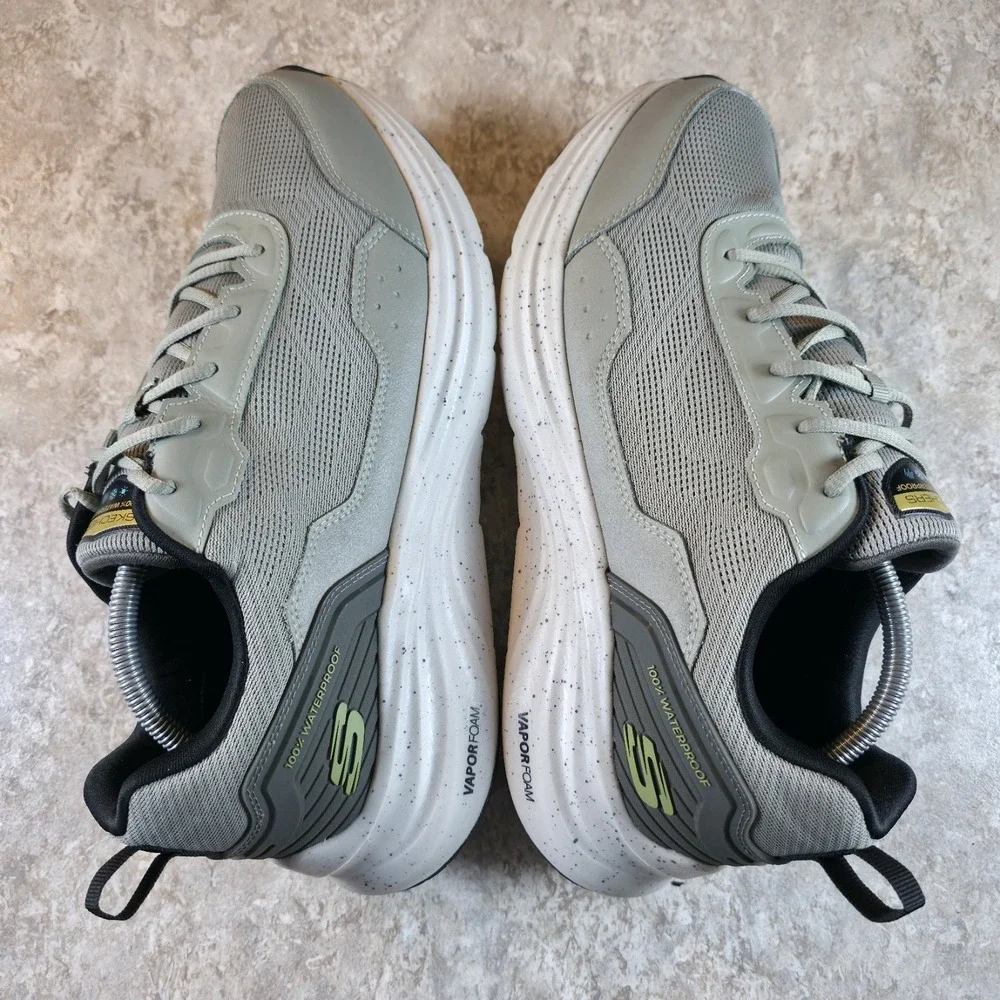 Skechers Men's Vapor Foam 100% Waterproof Sage Running Shoes Size 12 *Worn Once.